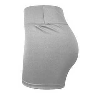 High <b>Waist</b> Solid Color Criss-Cross Shorts Women's Casual Knitted Spandex Cotton Breathable <b>Elastic</b> <b>Waist</b> Short Pants - Product Image 2