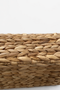 Panier de rangement en jacinthe d'eau tressé à la main ALLEA, organisateur rustique pour la maison, écologique, avec poignées, style naturel - Product Image 3