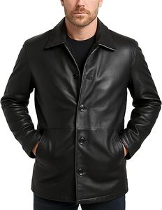 Wholesale Designer Men <b>Leather</b> Coats For Men Outdoor Use Men Clothing Solid Color Plain <b>Leather</b> Coat - Product Image 1
