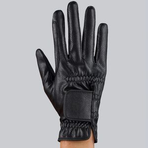 Gants d'équitation en cuir pour femmes, gants de performance pour l'équitation, couleur unie élégante avec passepoil contrastant, avec option OEM - Product Image 1