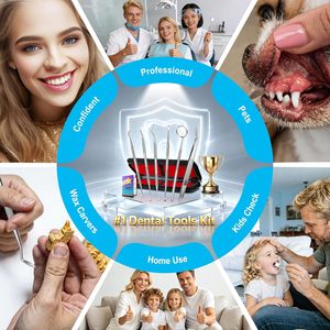 Professional Dental Pick <b>Teeth</b> Cleaning Hygiene Kit | Stainless Steel Plaque Remover & <b>Tooth</b> Tartar <b>Scraper</b> Set with Cas - Product Image 3