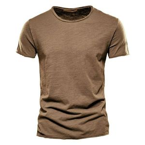 เสื้อยืดคอกลมแขนสั้นผ้าฝ้าย 100% ระบายอากาศได้ดี คุณภาพสูง เหมาะสำหรับฤดูร้อน  โลโก้ด้านหน้า เป็นมิตรกับสิ่งแวดล้อม สไตล์ลำลอง - Product Image 5