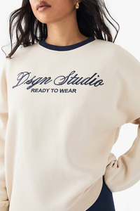 Sweat-shirt à capuche en molleton lourd personnalisé 100% coton avec broderie sur le devant, vente en gros, col rond surdimensionné - Product Image 6