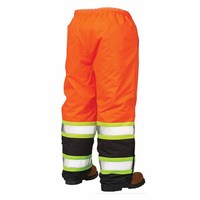 Pantalones de seguridad unisex reflectantes ligeros personalizados de poliéster de alta calidad con detección de agujas y fusión sin costuras a caliente
