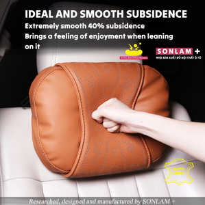 Almohada de asiento de coche de cuero crema NAPA ODM al por mayor, reposacabezas, soporte para el cuello, soporte Lumbar impermeable, asiento de coche, diseño personalizable - Product Image 3