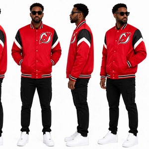 แจ็คเก็ต Letterman ผ้าซาตินขายส่ง พร้อมโลโก้ทีมแบบกำหนดเอง แจ็คเก็ตเบสบอลทรงบอมเบอร์ ผลิตตามสั่งแบบ OEM - Product Image 4