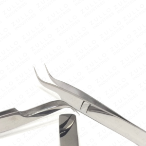 Zullo Industries Professional Stainless Steel Eyelash Extension Tweezers Private Label Pointed Needle Tip Silver Lash <b>Tool</b> - Product Image 4