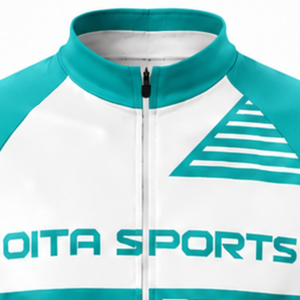 Ensemble maillot et short de cyclisme blanc turquoise, manches courtes, fermeture éclair intégrale, respirant, rembourré, pour équipe de course cycliste, entraînement, performance sportive - Product Image 3