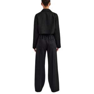Ensemble de survêtement court zippé pour femme, col montant, triple bande, pantalon large à taille élastiquée, tenue deux pièces style urbain - Product Image 2