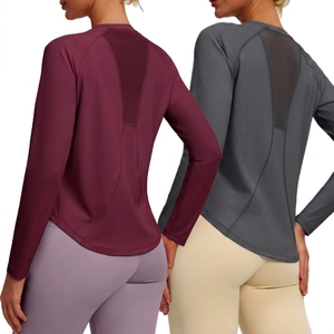 Top Deportivo de Lyocell, Spandex y Poliéster, Transpirable, de Secado Rápido, Blusa de Yoga de Color Sólido, Camiseta Profesional para Entrenamiento - Product Image 3
