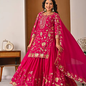 Lanzamiento de Nueva Blusa de Fiesta de Diseño Moderno, de Secado Rápido, en Seda Chinnon Pesada con Lentejuelas de 5mm, para Todas las Temporadas, Bodas y Diwali - Product Image 1