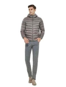 Chaqueta Acolchada con Capucha para Hombre, Ecológica, Transpirable, Informal de Invierno, con Cierre de Cremallera, Color Sólido, Corte Ajustado, Relleno de Poliéster - Product Image 6