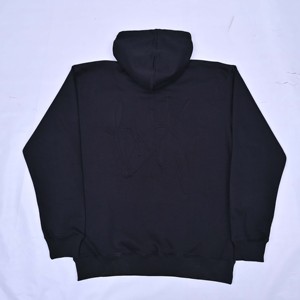 Sudadera con Capucha Negra Signature para Hombre, Corte Regular, Algodón French Terry, Estilo Casual, Logotipo Grabado en Relieve en la Parte Delantera, Diseño con Bolsillo - Product Image 2