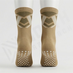 Crew <b>Socks</b> Solid Color Beige Knitted Cotton Breathable Casual Daily Wear Adult Spring Standard <b>Thickness</b> - Product Image 2
