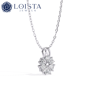 Custom 18K <b>Solid</b> <b>Gold</b> Cute Style Third Party Certified <b>Pendant</b> for Women Round Brilliant Cut Lab Grown Diamond <b>Pendant</b> - Product Image 2