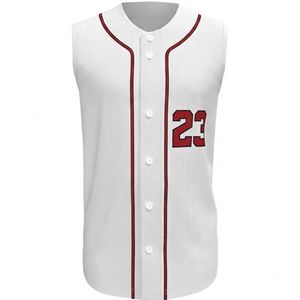 Camiseta Deportiva de Béisbol sin Mangas Personalizada para Hombre, Jersey de Equipo con Botones, Ropa Deportiva para Entrenamiento y Juegos - Product Image 1