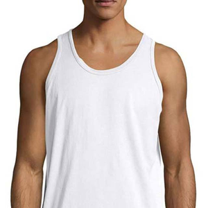 Débardeurs blancs pour hommes, vêtements de sport et de fitness, grande taille, coton respirant, style streetwear, col rond, sans manches - Product Image 4