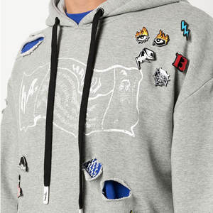 Fabricante de Ropa OEM, Sudadera con Capucha 100% Algodón, Diseño Bordado Vintage Personalizado, Lavado Ácido, para Hombre - Product Image 6