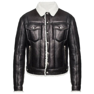Econex Sports Men's <b>Slim</b> <b>Fit</b> Vintage Thin PU Leather Autumn Eco-Friendly Windproof Moto <b>Jacket</b> Cotton Filled Rivet Turn-down - Product Image 4