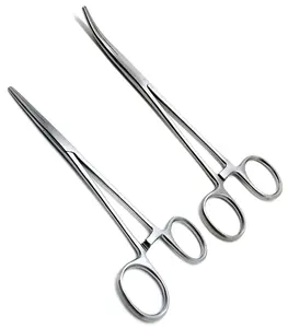Nuevas Pinzas Hemostáticas Rectas de 6.5 Pulgadas con Mango de Bloqueo, Instrumentos Quirúrgicos Curvos de Acero Inoxidable Quirúrgico Alemán OEM por KKZ - Product Image 1