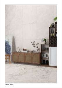 Carreaux en porcelaine 600x600 mm finis avec des détails sculptés mats offrant une douceur visuelle et une caractéristique de sol intérieur structuré. - Product Image 3