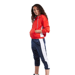 Conjunto Deportivo Casual de Dos Piezas para Mujer, Chaqueta con Cierre y Pantalones Deportivos con Sudadera con Capucha y Top Corto, Precio Económico con Personalización - Product Image 5