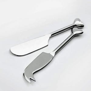 Ensemble d'épandeurs de fromage en forme de cœur, en acier inoxydable, plaqué argent avec un Look Simple, outils de service pour mariage - Product Image 1