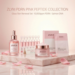 PDRN Skincare Set 10000ppm Salmon DNA Pink Peptide Serum Ampoule Cream Mask Glass Skin Repair 4 Piece Kit Korean - Product Image 2