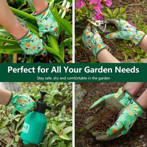 Gants de jardinage 2025 en cuir vert clair, imperméables, résistants à la chaleur, pour droitiers, entièrement résistants aux coupures, avec poignées et compatibles écran tactile - Product Image 5
