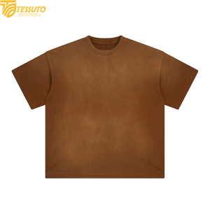 T-shirt personnalisé en coton 100% lourd, coupe ample |   T-shirt vintage surdimensionné délavé à l'acide |    T-shirt uni à épaules tombantes pour hommes - Product Image 3