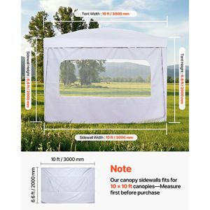 Tente pliante 10 x 10 pieds avec couche de protection imperméable contre les rayons du soleil et parois latérales pour une utilisation en extérieur - Product Image 3