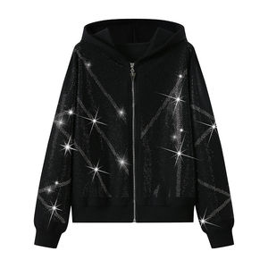 Distressed Vintage Sweatpants and Hoodie Set New Winter Arrival Streetwear Hooded Solid Warm Rhinestone Tracksuit <b>Men</b> Tracksuit - Product Image 3