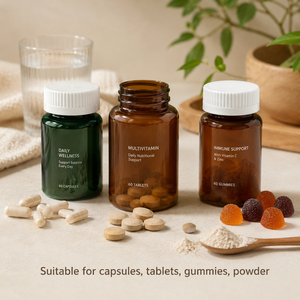 Custom 60ml Amber PET Plastic Supplement Bottle With Screw Cap Vitamin Pill Capsule Tablet Packaging Vietnam Manufacturer - Product Image 6