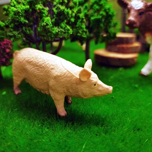 Vente chaude Miniature PVC Simulation Solide Animaux Figure Meubles Jouets de Vache Cheval Agneau - Product Image 6