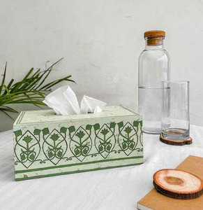 Caja de pañuelos de alta calidad, moderna, hecha a mano, impermeable, con incrustaciones de hueso y nácar, a bajo precio. - Product Image 1