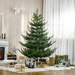Albero di Natale Artificiale in Pino Nordico da 180 cm con 795 Rami Realistici, Base in Acciaio Verde Larga ad Apertura Automatica per Decorazioni Natalizie - Product Image 2