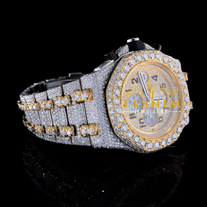 Premium Quality Custom Stainless Steel Business Sport Fashion Hip Hop Style Iced VVS Moissanite Diamond Quartz Glass Limited - Product Image 2