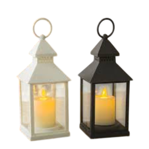 Farol de vela blanco elegante vintage para exteriores, farol colgante de hierro, portavelas decorativo para bodas, eventos y decoración del hogar. - Product Image 3