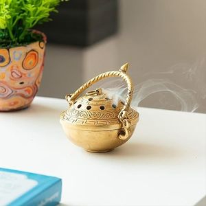Designer Metal Incense Burner With Elegant Finish For Interior Decoration And Fragrance Enhancement - Product Image 1