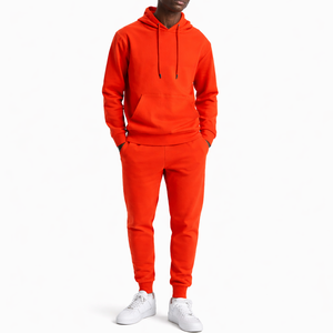 Conjunto Deportivo de Dos Piezas para Hombre, Sudadera con Capucha y Pantalones Deportivos, Color Sólido, Estilo Casual y Atlético - Product Image 6