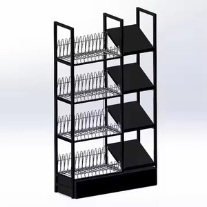 Expositor Vertical de Metal Resistente Personalizado con Marco de Hierro y Alambre de 5mm para Volante de Coche, Alfombrillas, Fundas de Asiento, Uso en Tiendas Minoristas - Product Image 3