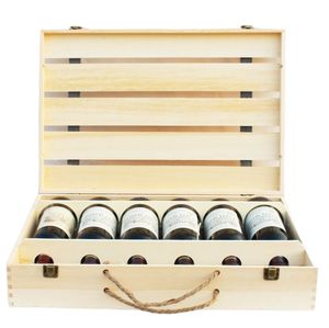 Vintage Wooden Wine <b>Crate</b> Handmade Craftsmanship Beverage Storage <b>Box</b> Wedding Celebration Present Decorative Display - Product Image 2