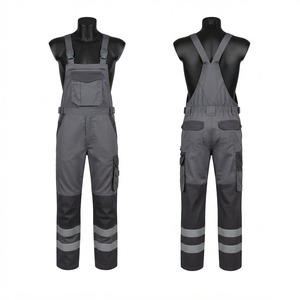 Pantalones de Trabajo de Alta Visibilidad, Impermeables, Antibacterianos, con Certificación CE, de Poliéster de 240 GSM, Color Gris, Negro y Multicolor - Product Image 1