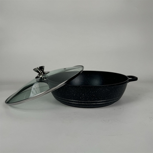 Multipurpose Non Stick Casserole Featuring Granite Stone Coating Heavy Duty Aluminum Core Tempered Glass - Product Image 1
