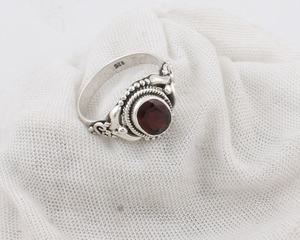 925 Sterling <b>Silver</b> Amethyst Classic Beaded Oval Gemstone <b>Ring</b> Bezel Set Women's Wedding Engagement Jewelry Wholesale - Product Image 4
