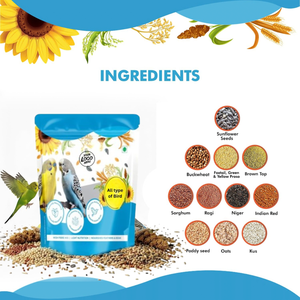 Mélange de graines pour oiseaux bio tout-en-un pour tous types d'oiseaux, granulés riches en protéines, alimentation quotidienne nutritive, soin de la peau et des plumes, santé - Product Image 5