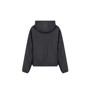 Chaqueta cortavientos ligera para mujer, con capucha para exteriores, resistente al agua, de poliéster, de talla grande, transpirable, con cremallera, forro de malla para exteriores - Product Image 2