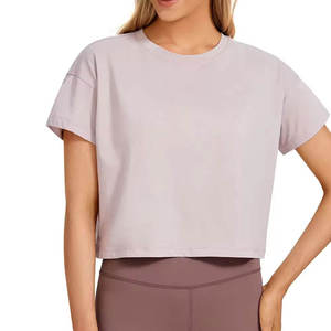 <b>Top</b> Quality Custom Design Women <b>Crop</b> <b>Tops</b> Custom T Shirts <b>Crop</b> <b>Top</b> women's <b>crop</b> shirt Cotton Casual <b>Top</b> Spring Summer Wear - Product Image 1