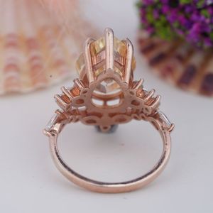 Luxeora Nouvelle Bague Couronne de Luxe Style Princesse Unique en Argent S925 Plaqué Or avec Moissanite Taille Poire 2 carats pour Femme - Product Image 3