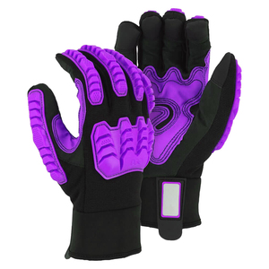 OEM Wholesale TPR Gloves Genuine Leather Spandex Anti Cut Work Gloves Palm Grip Industrial Safety Use TPR Impact Mechanic Gloves - Product Image 2